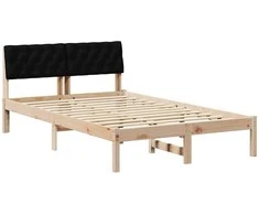 Lova Lovos rėmas Ruda ir juoda 120 x 200 cm Pušies masyvas