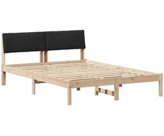 Lova Lovos rėmas Ruda ir juoda 135 x 190 cm Pušies masyvas