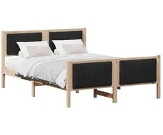 Lovos rėmas Ruda ir juoda 140 x 190 cm Pušies masyvas