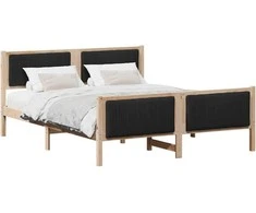 Lovos rėmas Ruda ir juoda 150 x 200 cm Pušies masyvas