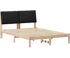 Lovos rėmas Ruda ir juoda 150 x 200 cm Pušies masyvas