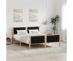 Lovos rėmas Ruda ir juoda 150 x 200 cm Pušies masyvas