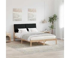 Lovos rėmas Ruda ir juoda 150 x 200 cm Pušies masyvas