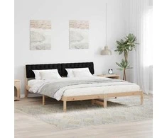 Lovos rėmas Ruda ir juoda 180 x 200 cm Pušies masyvas
