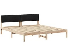 Lova Lovos rėmas Ruda ir juoda 200 x 200 cm Pušies masyvas