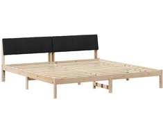 Lovos rėmas Ruda ir juoda 200 x 200 cm Pušies masyvas