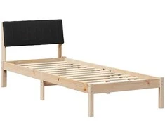 Lova Lovos rėmas Ruda ir juoda 75 x 190 cm Pušies masyvas