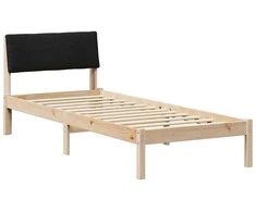 Lova Lovos rėmas Ruda ir juoda 75 x 190 cm Pušies masyvas