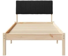 Lova Lovos rėmas Ruda ir juoda 75 x 190 cm Pušies masyvas