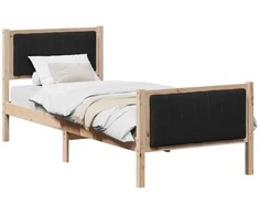 Lova Lovos rėmas Ruda ir juoda 80 x 200 cm Pušies masyvas