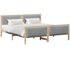 Lovos rėmas Ruda ir šviesiai pilka 180 x 200 cm Pušies masyvas