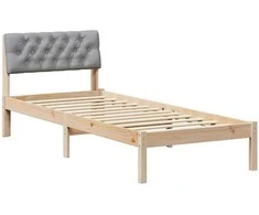 Lova Lovos rėmas Ruda ir šviesiai pilka 80 x 200 cm Pušies masyvas