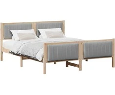 Lovos rėmas Ruda ir šviesiai pilka 150 x 200 cm Pušies masyvas