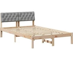 Lova Lovos rėmas Ruda ir šviesiai pilka 120 x 200 cm Pušies masyvas