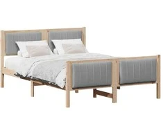 Lovos rėmas Ruda ir šviesiai pilka 140 x 200 cm Pušies masyvas