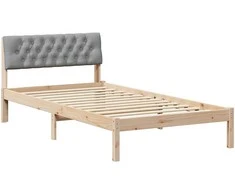 Lova Lovos rėmas Ruda ir šviesiai pilka 100 x 200 cm Pušies masyvas