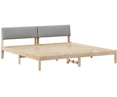 Lovos rėmas Ruda ir šviesiai pilka 200 x 200 cm Pušies masyvas