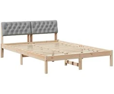 Lovos rėmas Ruda ir šviesiai pilka 140 x 190 cm Pušies masyvas