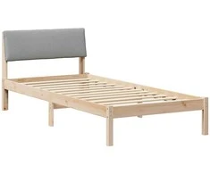 Lova Lovos rėmas Ruda ir šviesiai pilka 90 x 200 cm Pušies masyvas
