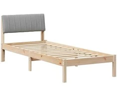 Lova Lovos rėmas Ruda ir šviesiai pilka 75 x 190 cm Pušies masyvas