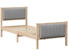 Lova Lovos rėmas Ruda ir šviesiai pilka 80 x 200 cm Pušies masyvas