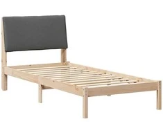 Lova Lovos rėmas ruda ir tamsiai pilka 100 x 200 cm Pušies masyvas