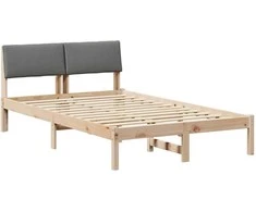Lova Lovos rėmas ruda ir tamsiai pilka 120 x 200 cm Pušies masyvas
