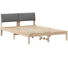 Lovos rėmas ruda ir tamsiai pilka 160 x 200 cm Pušies masyvas