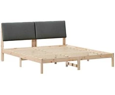Lovos rėmas ruda ir tamsiai pilka 180 x 200 cm Pušies masyvas