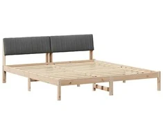 Lova Lovos rėmas ruda ir tamsiai pilka 180 x 200 cm Pušies masyvas
