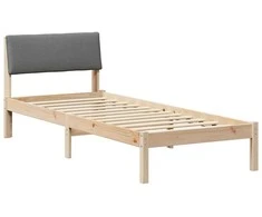 Lova Lovos rėmas ruda ir tamsiai pilka 80 x 200 cm Pušies masyvas