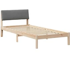 Lova Lovos rėmas ruda ir tamsiai pilka 90 x 200 cm Pušies masyvas