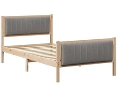 Lova Lovos rėmas Ruda ir taupe 100 x 200 cm Pušies masyvas