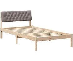 Lova Lovos rėmas Ruda ir taupe 100 x 200 cm Pušies masyvas