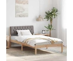 Lova Lovos rėmas Ruda ir taupe 100 x 200 cm Pušies masyvas