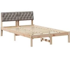 Lova Lovos rėmas Ruda ir taupe 120 x 190 cm Pušies masyvas