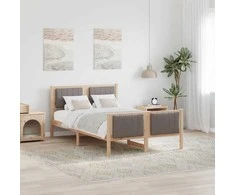 Lova Lovos rėmas Ruda ir taupe 120 x 190 cm Pušies masyvas