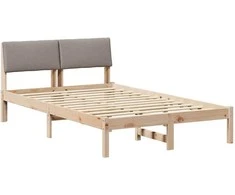 Lova Lovos rėmas Ruda ir taupe 120 x 190 cm Pušies masyvas
