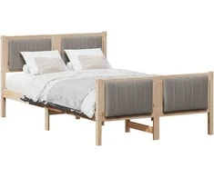 Lova Lovos rėmas Ruda ir taupe 120 x 200 cm Pušies masyvas