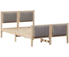 Lova Lovos rėmas Ruda ir taupe 120 x 200 cm Pušies masyvas