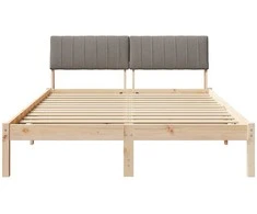 Lova Lovos rėmas Ruda ir taupe 135 x 190 cm Pušies masyvas