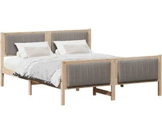 Lovos rėmas Ruda ir taupe 160 x 200 cm Pušies masyvas