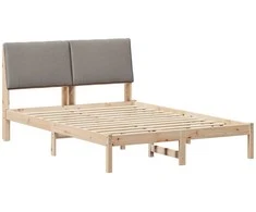 Lovos rėmas Ruda ir taupe 160 x 200 cm Pušies masyvas