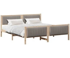 Lovos rėmas Ruda ir taupe 180 x 200 cm Pušies masyvas