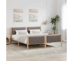 Lovos rėmas Ruda ir taupe 180 x 200 cm Pušies masyvas