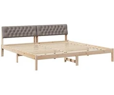 Lovos rėmas Ruda ir taupe 200 x 200 cm Pušies masyvas