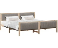 Lovos rėmas Ruda ir taupe 200 x 200 cm Pušies masyvas