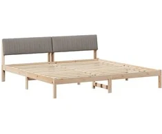 Lovos rėmas Ruda ir taupe 200 x 200 cm Pušies masyvas