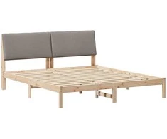 Lova Lovos rėmas Ruda ir taupe 200 x 200 cm Pušies masyvas