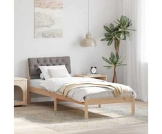Lova Lovos rėmas Ruda ir taupe 75 x 190 cm Pušies masyvas